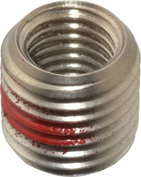 Made in USA - 5/16-24 Internal, 7/16-20 External, UNF, 7/16" Insert Length, Thread Locking Repair Inserts - Stainless Steel, Bright Finish, Grade 303 - Makers Industrial Supply