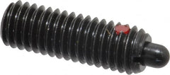 TE-CO - 3/8-16, 1-1/8" Thread Length, 3/16" Plunger Projection, Steel Threaded Spring Plunger - 0.186" Max Plunger Diam, 1-1/8" Plunger Length, 3 Lb Init End Force, 15 Lb Final End Force, 0.125" Hex - Makers Industrial Supply