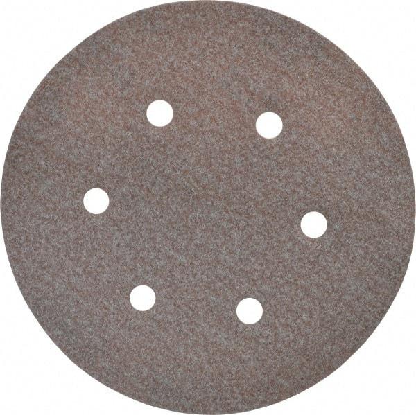 Norton - 6" Diam, 120 Grit, Aluminum Oxide Hook & Loop Disc - Fine Grade, Coated, B Weight Paper Backing, Series A275 - Makers Industrial Supply