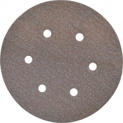 Norton - 6" Diam, 120 Grit, Aluminum Oxide Hook & Loop Disc - Fine Grade, Coated, B Weight Paper Backing, Series A275 - Makers Industrial Supply