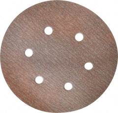 Norton - 6" Diam, 220 Grit, Aluminum Oxide Hook & Loop Disc - Very Fine Grade, Coated, B Weight Paper Backing, Series A275 - Makers Industrial Supply