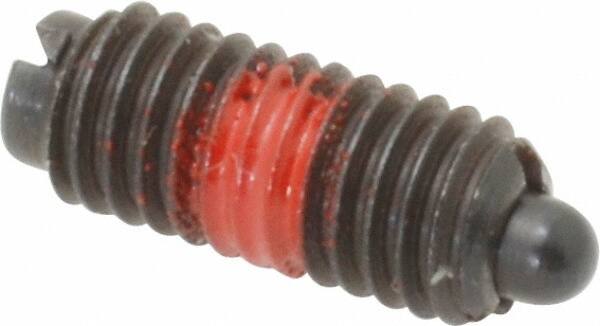 TE-CO - 10-32, 15/32" Thread Length, 0.065" Plunger Projection, Steel Threaded Spring Plunger - Makers Industrial Supply