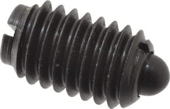 TE-CO - 3/8-16, 5/8" Thread Length, 0.11" Plunger Projection, Steel Threaded Spring Plunger - 0.186" Max Plunger Diam, 5/8" Plunger Length, 4.5 Lb Init End Force, 18.5 Lb Final End Force - Makers Industrial Supply