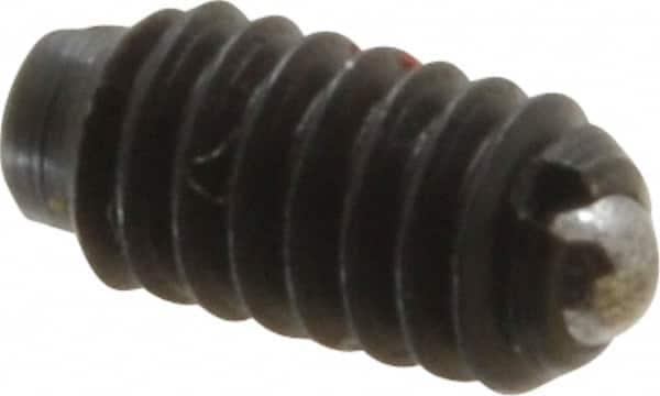 TE-CO - 5-40, 0.062" Ball Diam, 1/4" Body Length, 0.02" Max Ball Reach, Threaded Ball Plunger - Makers Industrial Supply