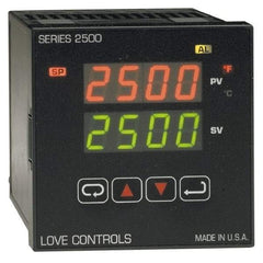 Dwyer - -350 to 2,500°F 1/4 DIN Temperature Control - Dual 4-Digit LCD Display, PID Control, 100-240 VAC/VDC - Makers Industrial Supply