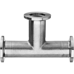 Metal Vacuum Tube Fittings; Material: Stainless Steel; Fitting Type: Tee; Tube Outside Diameter: 1.000; Fitting Shape: Tee; Connection Type: Quick-Clamp; Maximum Vacuum: 0.0000001 torr at 72 Degrees F; Thread Standard: None; Flange Outside Diameter: 1.57