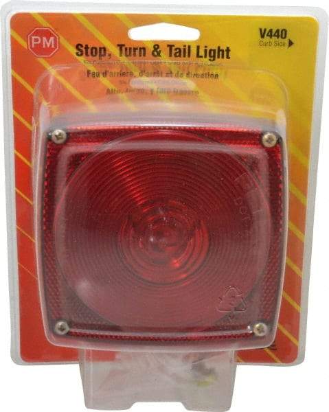 Peterson - 4-1/2" Long x 4-1/2" Wide Red Towing Lights - 12 Volt, Plastic - Makers Industrial Supply