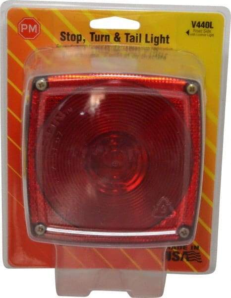 Peterson - 4-1/2" Long x 4-1/2" Wide Red Towing Lights - 12 Volt, Plastic - Makers Industrial Supply