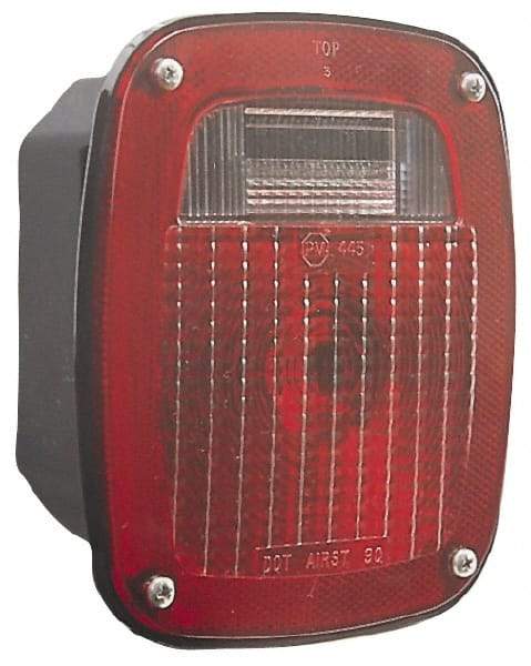 Peterson - 6-3/4" Long x 6-1/4" Wide Red Towing Lights - 12 Volt, Plastic - Makers Industrial Supply