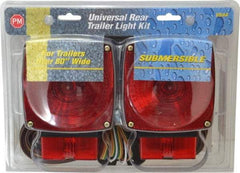 Peterson - 4-1/2" Long x 4-1/2" Wide Red Towing Lights - 12 Volt, Plastic - Makers Industrial Supply