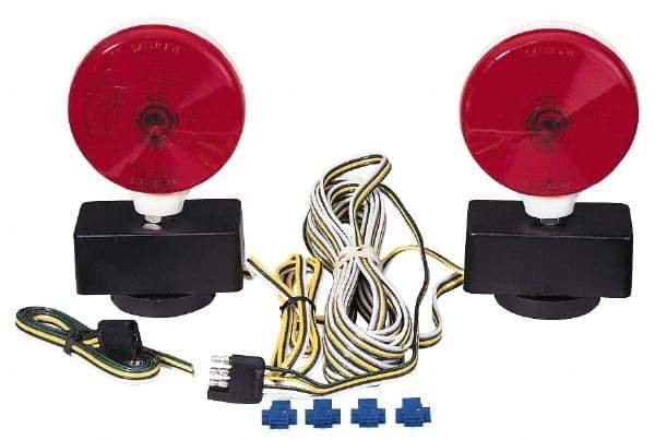 Peterson - 4-1/8" Long x 4-1/8" Wide Red Towing Lights - 12 Volt, Plastic - Makers Industrial Supply