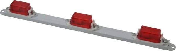 Peterson - 13-1/2" Long x 1" Wide, Red Lens & Reflector - Steel, 12 Volt - Makers Industrial Supply