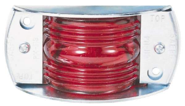 Peterson - 4-1/2" Long x 2-3/16" Wide, Red Lens & Reflector - Steel, 12 Volt - Makers Industrial Supply