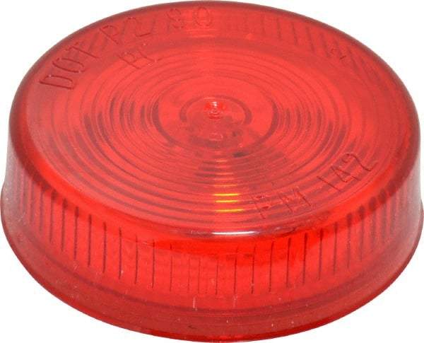 Peterson - 2-1/2" Diam, Red Lens & Reflector - Plastic, 12 Volt - Makers Industrial Supply