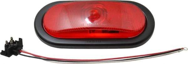 Peterson - 6-1/2" Long x 2-1/4" Wide, Red Lens & Reflector - Plastic, 12 Volt - Makers Industrial Supply