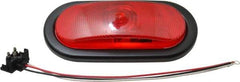 Peterson - 6-1/2" Long x 2-1/4" Wide, Red Lens & Reflector - Plastic, 12 Volt - Makers Industrial Supply