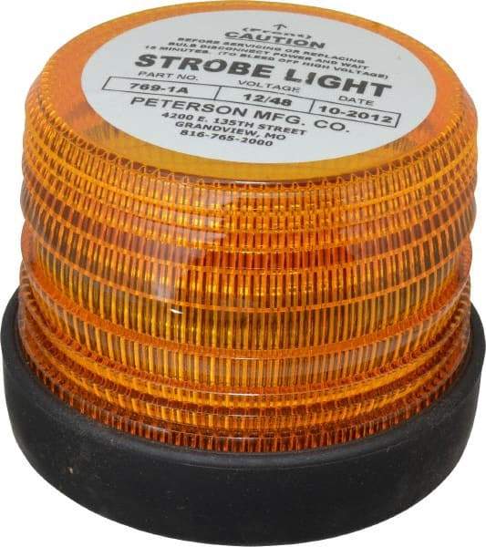 Peterson - 5-1/2" Diam, Amber Lens & Reflector - Plastic, 12 Volt - Makers Industrial Supply