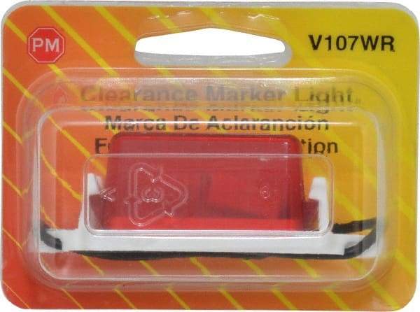 Peterson - 2-3/4" Long x 1" Wide, Red Lens & Reflector - Plastic, 12 Volt - Makers Industrial Supply