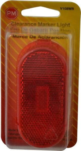 Peterson - 4-1/8" Long x 2" Wide, Red Lens & Reflector - Plastic, 12 Volt - Makers Industrial Supply