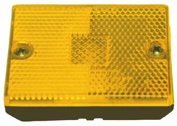 Peterson - 2-3/4" Long x 2-1/8" Wide, Amber Lens & Reflector - Plastic, 12 Volt - Makers Industrial Supply