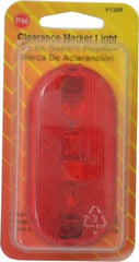 Peterson - 4-1/8" Long x 2" Wide, Red Lens & Reflector - Plastic, 12 Volt - Makers Industrial Supply