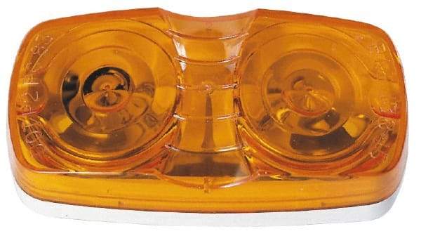 Peterson - 4" Long x 2" Wide, Amber Lens & Reflector - Plastic, 12 Volt - Makers Industrial Supply