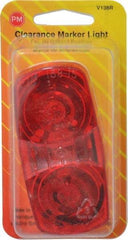 Peterson - 4" Long x 2" Wide, Red Lens & Reflector - Plastic, 12 Volt - Makers Industrial Supply