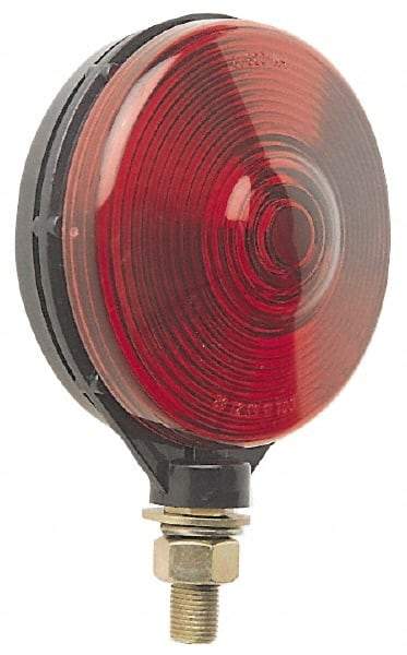 Peterson - 4-1/8" Diam, Red Lens & Reflector - Plastic, 12 Volt - Makers Industrial Supply