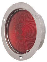 Peterson - 4-1/2" Diam, Red Lens & Reflector - Steel, 12 Volt - Makers Industrial Supply