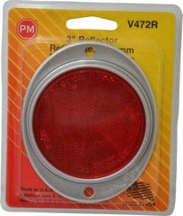 Peterson - 3" Diam, Red Lens & Reflector - Steel - Makers Industrial Supply