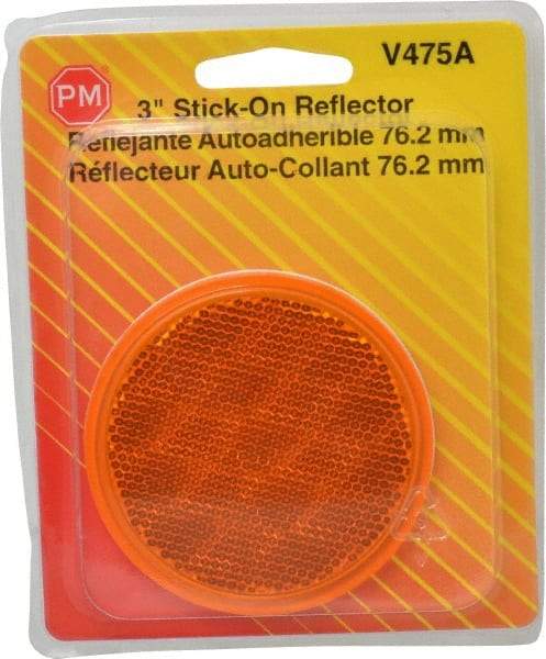 Peterson - 3" Diam, Amber Lens & Reflector - Plastic - Makers Industrial Supply