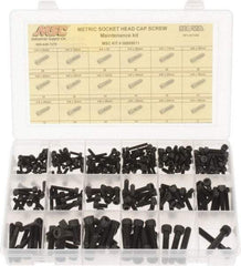 Value Collection - 255 Piece Steel Socket Head Cap Screws - M4 to M8 Thread - Makers Industrial Supply