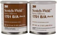 3M - 16 oz Can Two Part Epoxy - 45 min Working Time, 2,000 psi Shear Strength, Series 1751 - Makers Industrial Supply