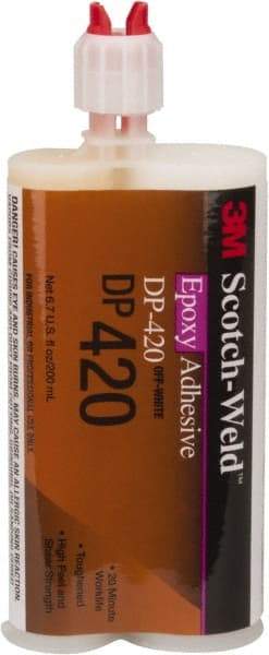 3M - 200 mL Bottle Two Part Epoxy - 20 min Working Time, 4,500 psi Shear Strength, Series DP420 - Makers Industrial Supply