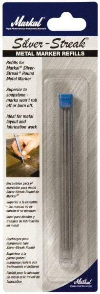 Markal - Metallic Silver Graphite Petroleum Base Marker - Fine Tip - Makers Industrial Supply