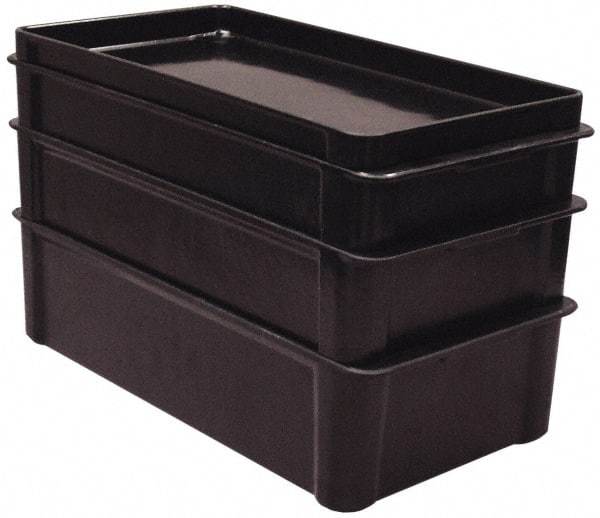 MFG Tray - 150 Lb Load Capacity Black Fiberglass Tote Container - Stacking, 22" Long x 12" Wide x 1.3" High - Makers Industrial Supply