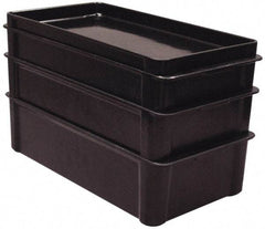 MFG Tray - 225 Lb Load Capacity Black Fiberglass Tote Container - Stacking, 23.4" Long x 12" Wide x 4.4" High - Makers Industrial Supply