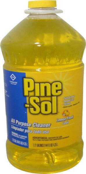 Pine-Sol - 144 oz Bottle All-Purpose Cleaner - Liquid, Lemon - Makers Industrial Supply