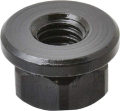 TE-CO - 3/8-16, 7/8" Flange Diam, 1/2" High, 11/16" Across Flats, Flange Nut - Grade 12L14 Steel, Black Oxide Finish, 1/8" Flange Height, TCMAI - Makers Industrial Supply