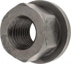 TE-CO - 3/4-10, 1-5/8" Flange Diam, 1" High, 1-1/4" Across Flats, Flange Nut - Grade 12L14 Steel, Black Oxide Finish, 1/4" Flange Height, TCMAI - Makers Industrial Supply