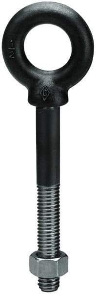 Gibraltar - 1,200 Lb Capacity, Steel, 3/8 Thread, Lifting Eye Bolt - Partially Threaded, 4-1/2" Shank, 1-1/2" Thread Length, Shoulder - Makers Industrial Supply