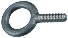 Gibraltar - 11,600 Lb Capacity, Alloy Steel, 1 Thread, Fixed Lifting Eye Bolt - Fully Threaded, 2-1/2" Shank, 2-1/2" Thread Length, No Shoulder - Makers Industrial Supply