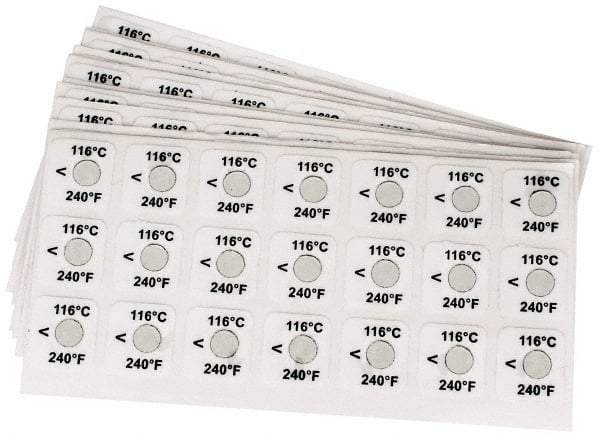 Tempil - 116°C Temp Indicating Label - 1 Rating - Makers Industrial Supply