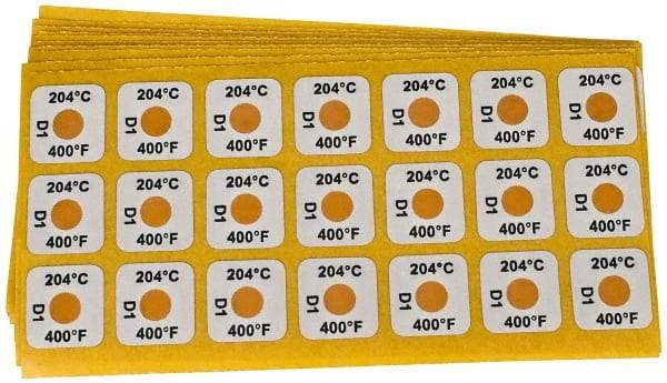 Tempil - 204°C Temp Indicating Label - 1 Rating - Makers Industrial Supply