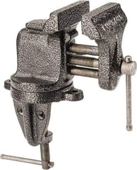 Columbian - 3" Jaw Width x 2-1/2" Jaw Opening Capacity, 2-5/8" Throat Depth, Bench & Pipe Combination Vise - 3/8" Max Pipe Capacity, Swivel Base, Clamp-On Attachment, Cast Iron - Makers Industrial Supply