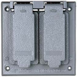 Cooper Crouse-Hinds - Electrical Outlet Box Aluminum Weatherproof Cover - Includes Gasket - Makers Industrial Supply