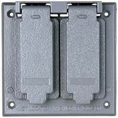 Cooper Crouse-Hinds - Electrical Outlet Box Aluminum Weatherproof Cover - Includes Gasket - Makers Industrial Supply