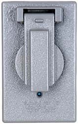 Cooper Crouse-Hinds - Electrical Outlet Box Aluminum Weatherproof Cover - Includes Gasket - Makers Industrial Supply