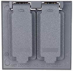 Cooper Crouse-Hinds - Electrical Outlet Box Aluminum Weatherproof Cover - Includes Gasket - Makers Industrial Supply