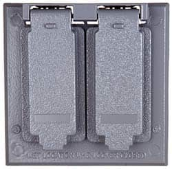 Cooper Crouse-Hinds - Electrical Outlet Box Aluminum Weatherproof Cover - Includes Gasket - Makers Industrial Supply